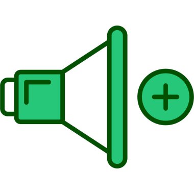 megafon ikonu. Ana hatlı hoparlör çizimi. izole edilmiş sembol