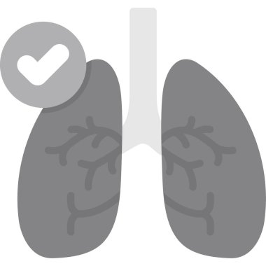 lungs vector glyph icon design
