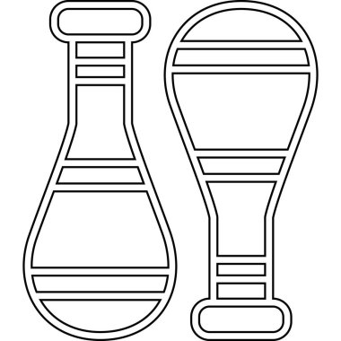 Test tüpleri simgesi. Beyaz arkaplanda izole edilmiş web tasarımı için özet Test Tüpleri vektör simgesi