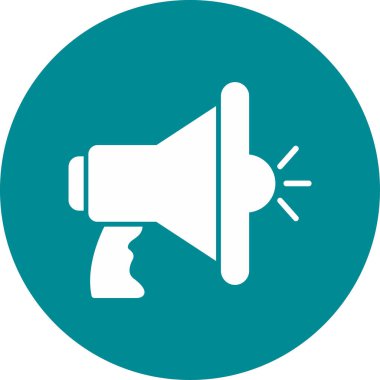 Megafon ağ simgesi. Basit tasarım. vektör illüstrasyonu