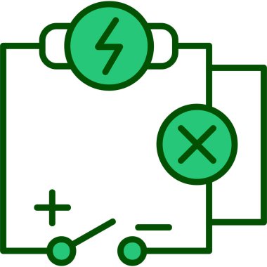 Elektrik. Web simgesi basit illüstrasyon