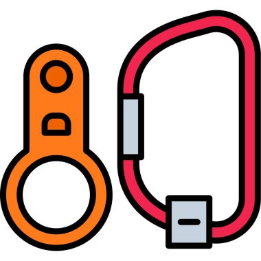 Bir halatın vektör çizimi ve beyaz arkaplan