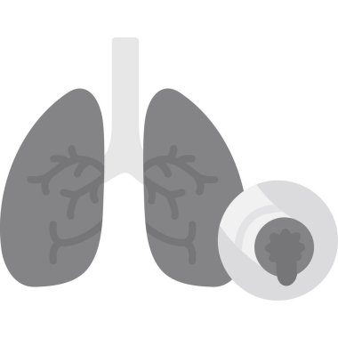 akciğer simgesi, vektör illüstrasyonu