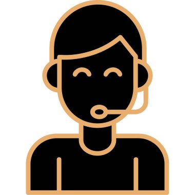 Avatar çocuk ikonu. Web için erkek vektör simgelerinin basit çizimi.