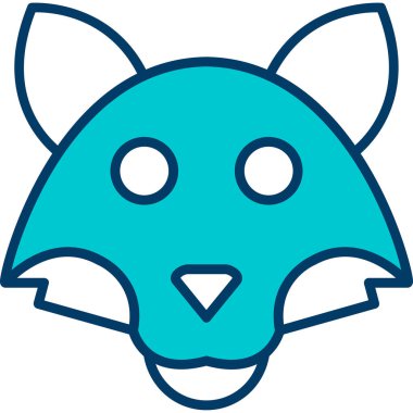 Tilki simgesinin vektör illüstrasyonu