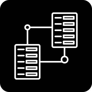 veri ağı vektör çizgisi simgesi