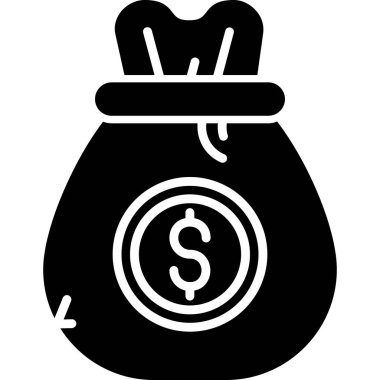 dolar işareti olan para çantası. vektör çizim