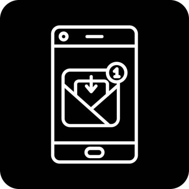 Smartphone Simgesi, vektör illüstrasyonu