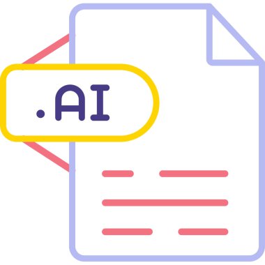 ai ai. Web simgesi basit illüstrasyon