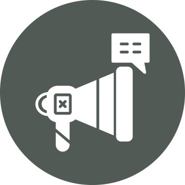 Konuşmacı. Web simgesi basit illüstrasyon