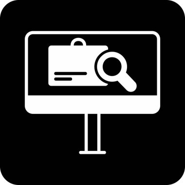 Ara. Web simgesi basit illüstrasyon