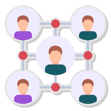 sosyal ağa bağlı insanlar