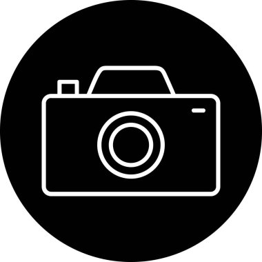 kamera simgesi vektör illüstrasyonu