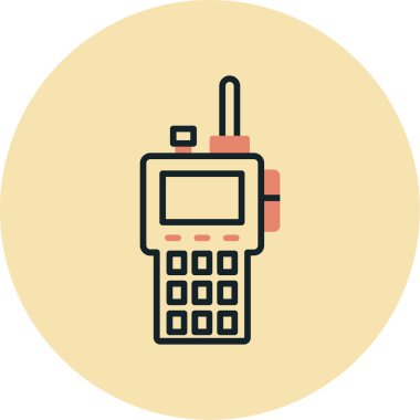 Walkie talkie kutsal kişilerin resmi, vektör çizim