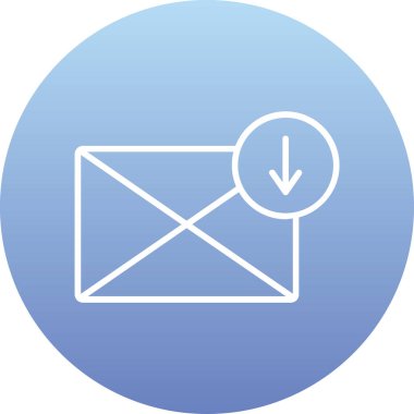 Eşsiz E- posta Vektör Satırı Simgesi