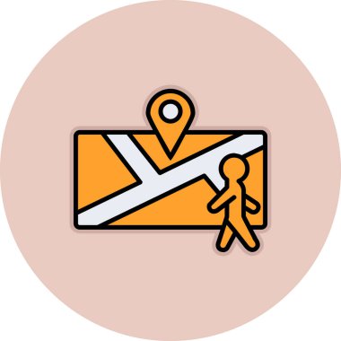 harita simgesi vektör illüstrasyonu