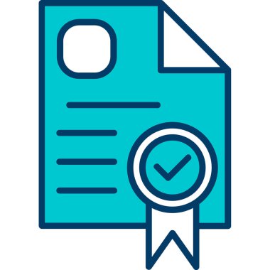 Sertifika. Web simgesi basit tasarım