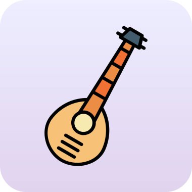 Gitar Web simgesi vektör illüstrasyonu