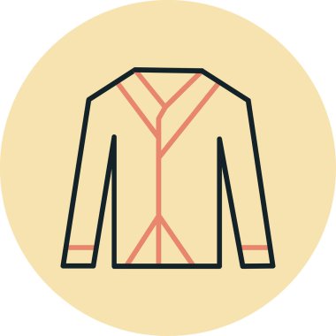 Ceket. Web simgesi basit illüstrasyon