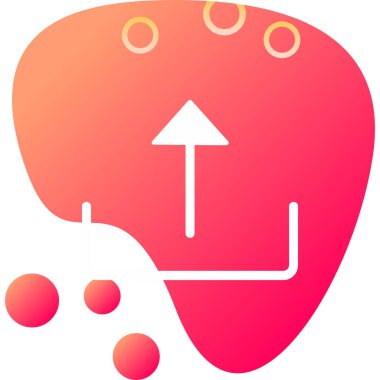 Beyin. Web simgesi basit illüstrasyon