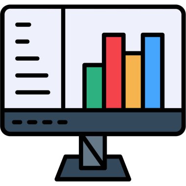 Çizelge. Web simgesi basit illüstrasyon