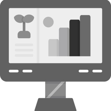 iş dünyası bilgisayar teknolojisi simgesi düz stil