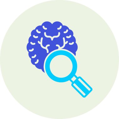 Beyin ikonu. Web için beyin vektör simgelerinin basit çizimi