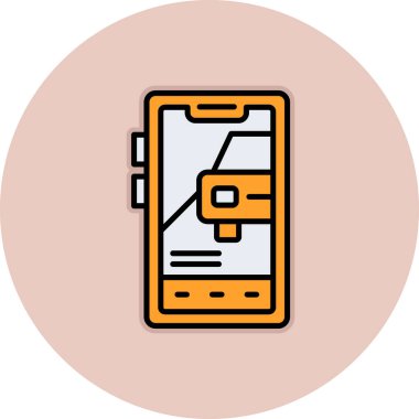 bir harita vektör dizaynlı cep telefonu