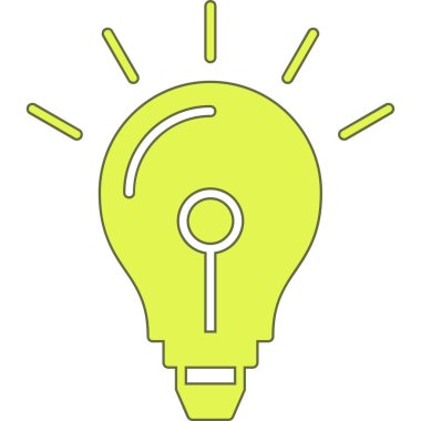 Ampul. Web simgesi basit illüstrasyon