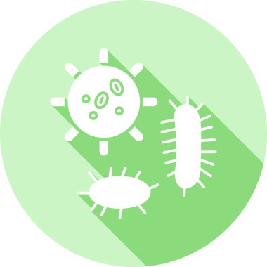 bakteri virüs simgesi, vektör illüstrasyonu