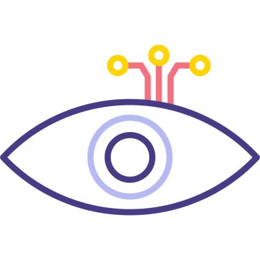 Göz simgesi vektör illüstrasyonu