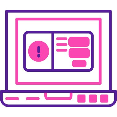 Bilgisayar. Web simgesi basit illüstrasyon