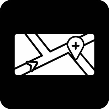 konum. Web simgesi basit illüstrasyon