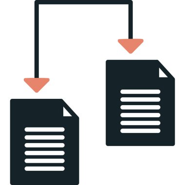veri dosyası düz simgesi, vektör illüstrasyonu