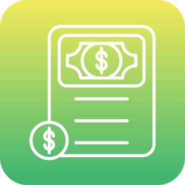 Eşsiz dolar ve para vektör simgesi