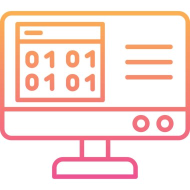 Doldurulmuş kod kodlama simgesi - taslak biçimi