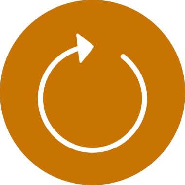 Geri dönüşüm düz vektör simgesi