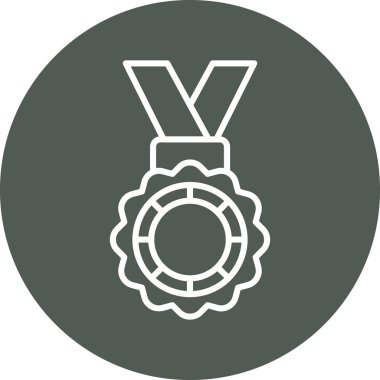 Madalya Vektörü Şekil Simgesi Tasarımı