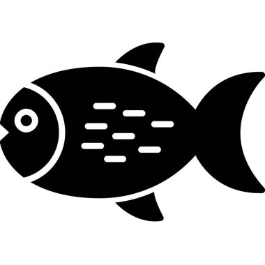 balık simgesi vektör illüstrasyonu