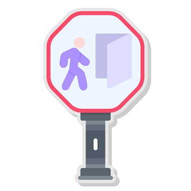 dur işareti izometrik vektörü