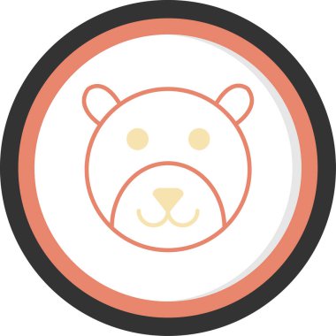 Ayı simgesi, vektör illüstrasyonu