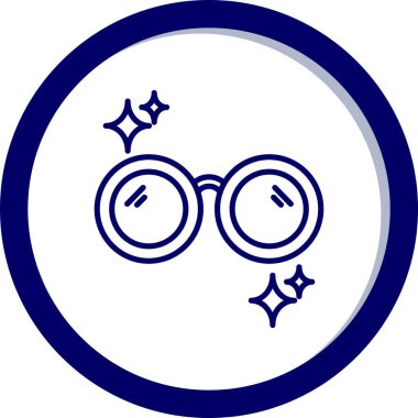 Yuvarlak bir simgenin vektör illüstrasyonu