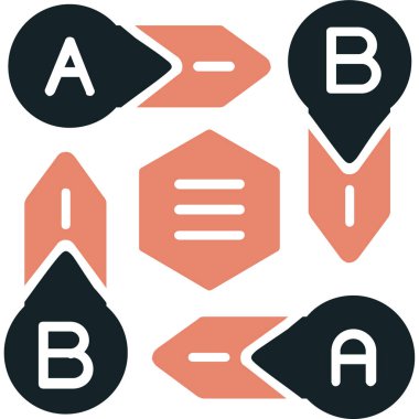 b 'nin vektör illüstrasyonu