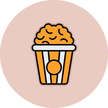 Patlamış mısır vektör çizim simgesi