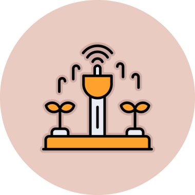 Çemberdeki bir ağacın vektör çizimi