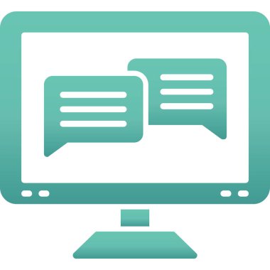 Sohbet simgesi, vektör çizimi