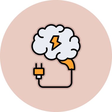 Bir elektrik dolgu simgesinin vektör illüstrasyonu