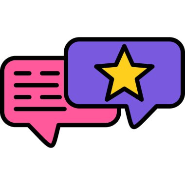 Sohbet balonu simgesi. hat sohbet baloncuk vektör rengi düz izole