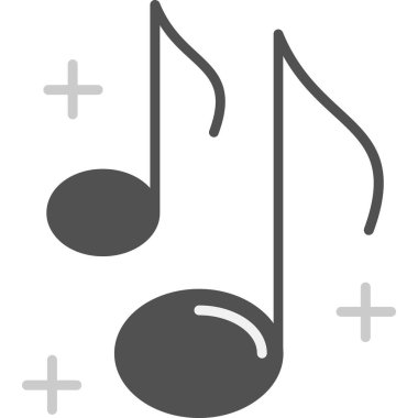 müzik notu vektör simgesi.