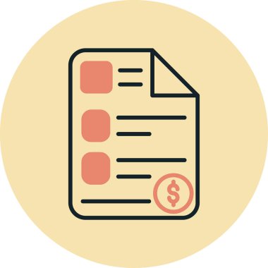 Belge. Web simgesi vektör illüstrasyonu
